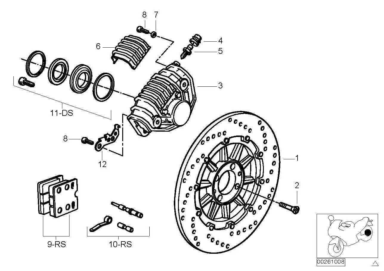 BMW Dichtungssatz Bremssattel 34112310493