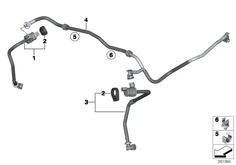BMW Tankentlüftungsventil mit Leitung F06 F10 F12 F13 13907847243