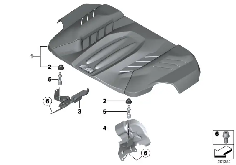 BMW Abdeckung Motor F06 F10 F12 F13 13717843155