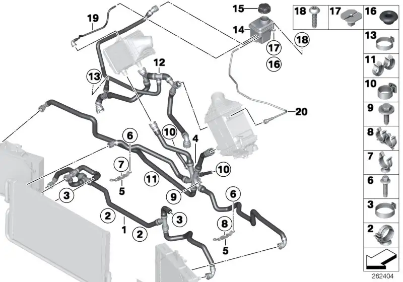 BMW Kühlmittelschlauch F06 F10 F12 F13 17122284289