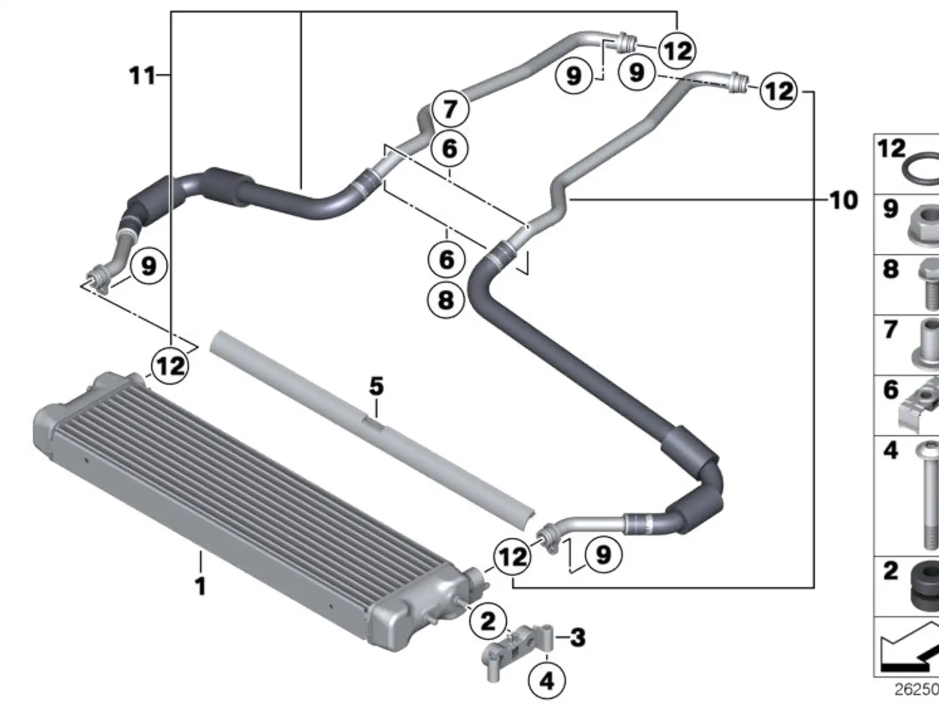 BMW Halter Kühler F06 F10 F12 F13 F90 F91 F92 F93 G15 G16 17212284265