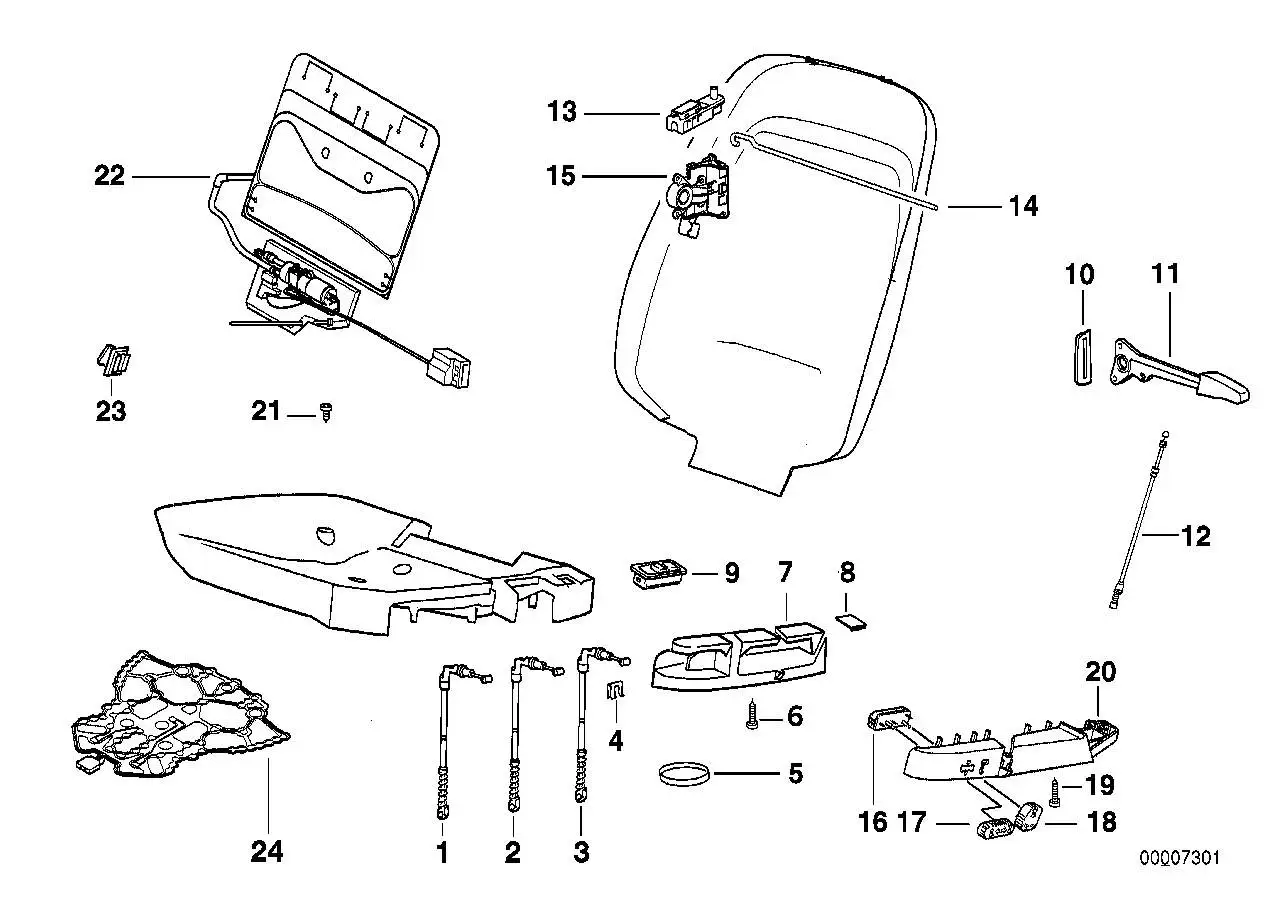 BMW Bowdenzug E36 52108211437 - Z3 E36