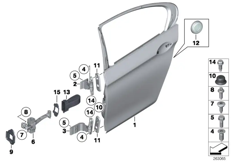BMW Türbremse hinten F10 F11 51227182019 - Bildposition 06
