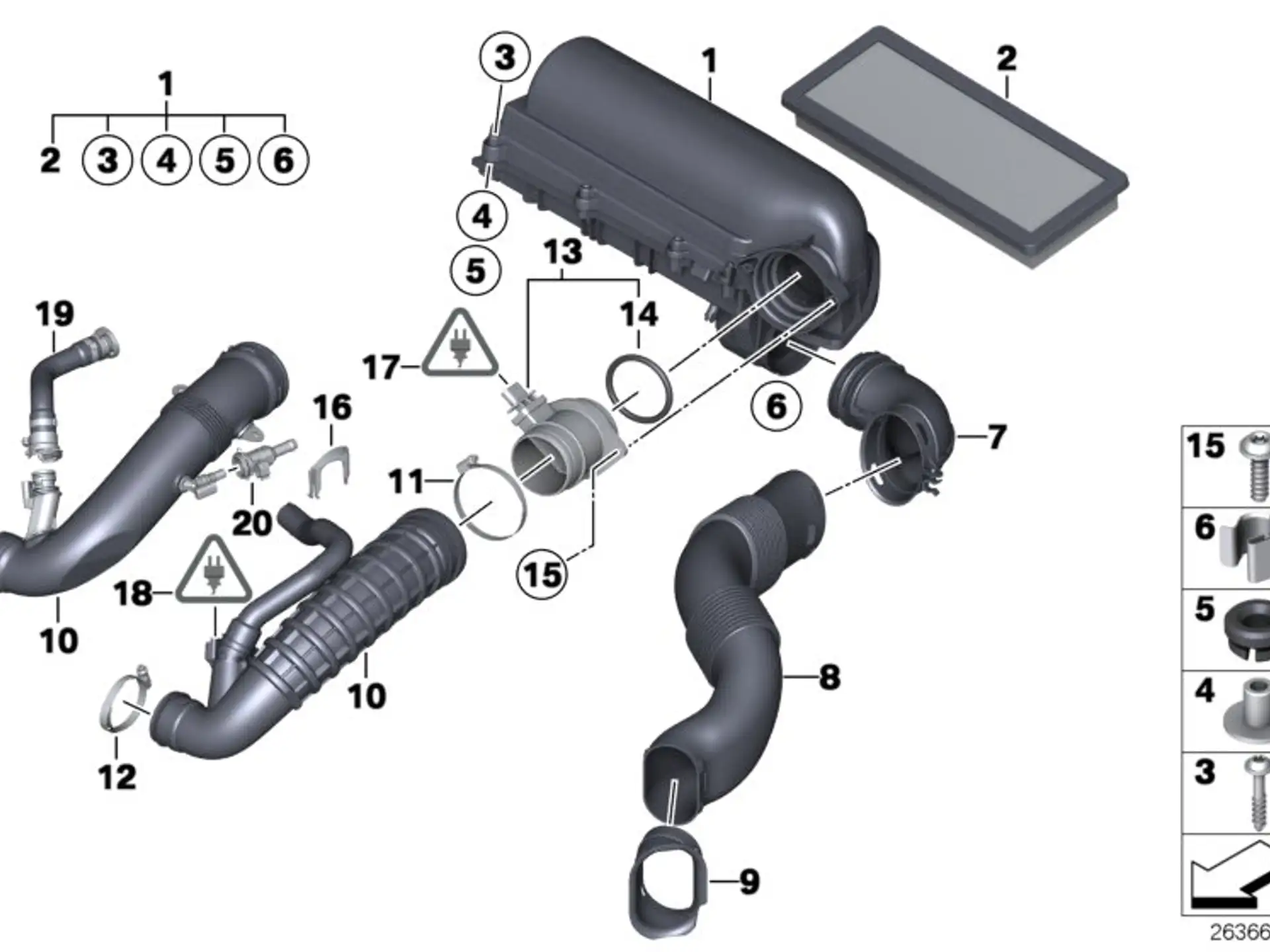 BMW Reinluftrohr R55 R56 R57 R58 R59 13717582453