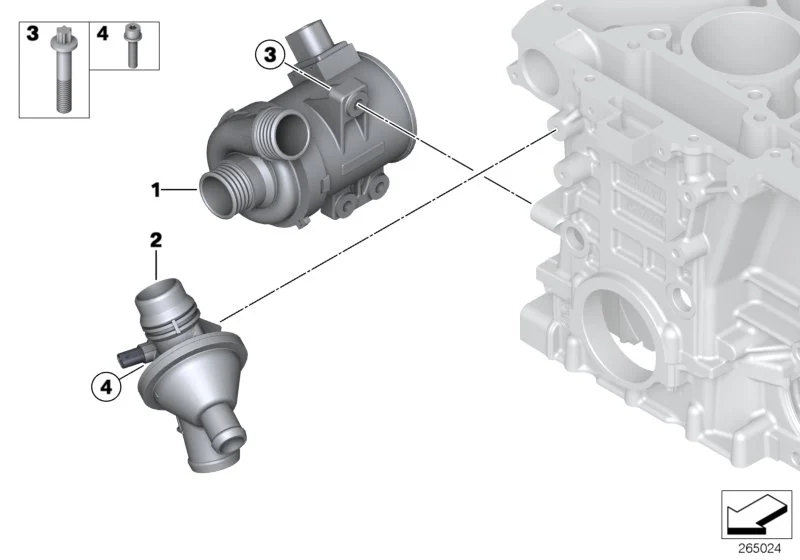 BMW Thermostat E84 E89 F07 F10 F11 F15 F16 F20 F21 F22 F23 F25 F26 F30 F31 F32 F33 F34 F36 11538635689