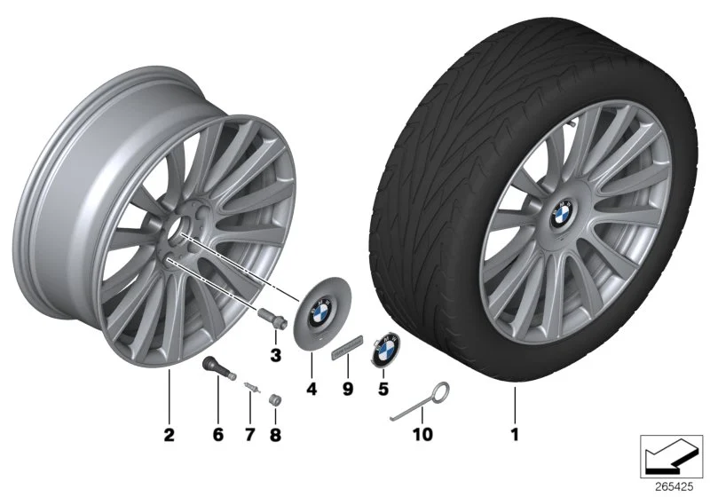 BMW Nabenabdeckung Orbitgrey F06 F12 F13 36138091908