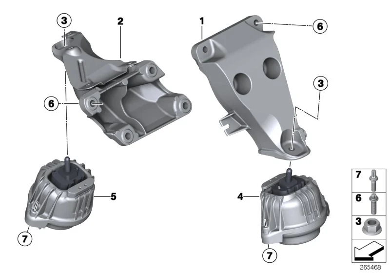 BMW Motorlager links F31 F32 F33 F34 F36 22116863821