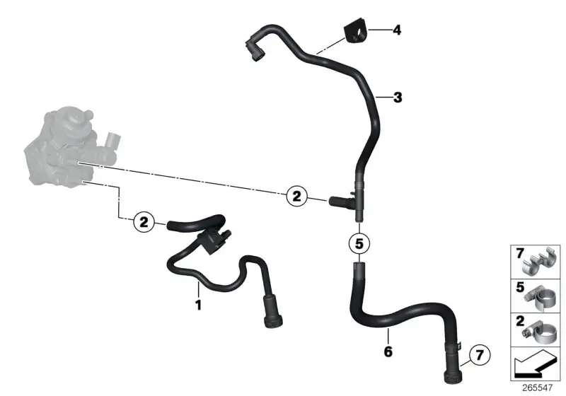 BMW Kraftstoff-Rücklaufleitung F20 F21 F22 F30 F31 F32 F33 F34 F3