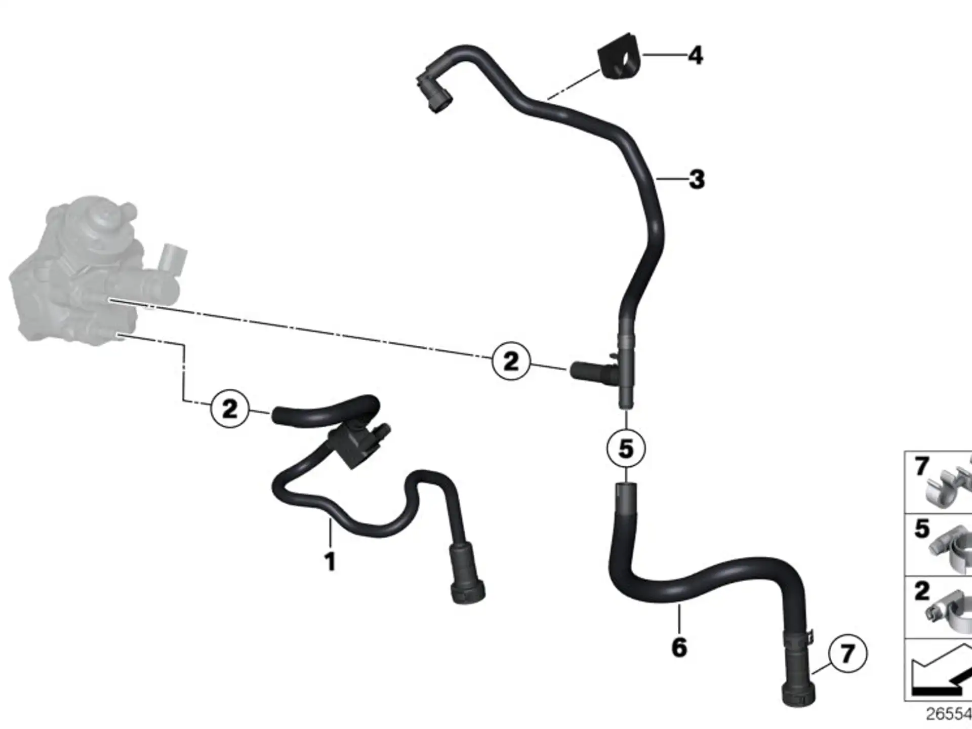 BMW Kraftstoffzulaufleitung F20 F21 F22 F31 F32 F33 F34 F36 13538594893