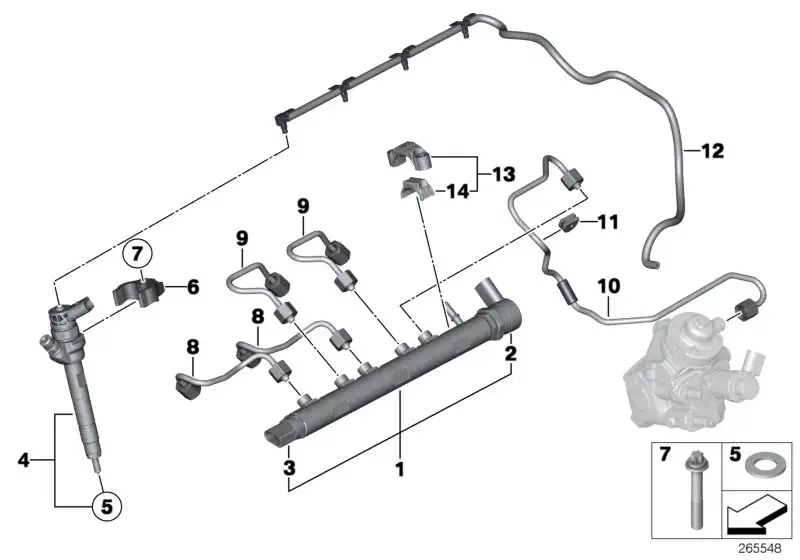 BMW Leitung Lecköl E84 E90 E91 E92 E93 F07 F10 F11 F20 F21 F22 F2