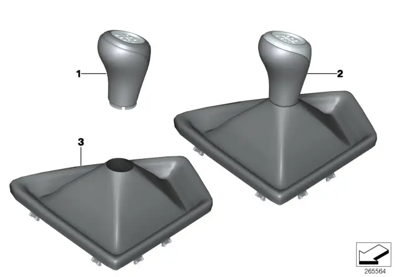 BMW Schalthebelabdeckung Kunstleder F20 F21 25117596076 - 1er F21