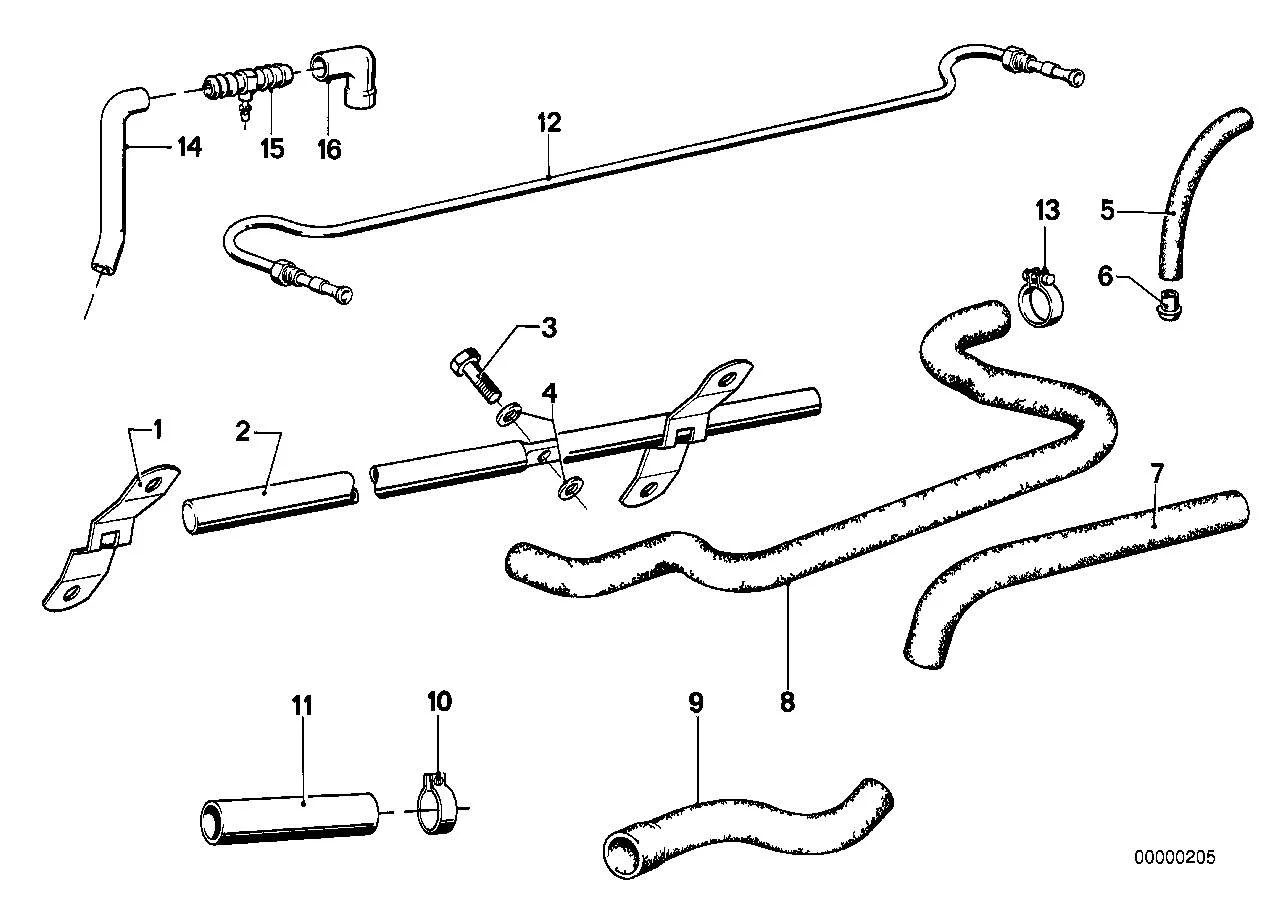 BMW Rohrleitung E12 E21 E28 E30 E34 11421265376