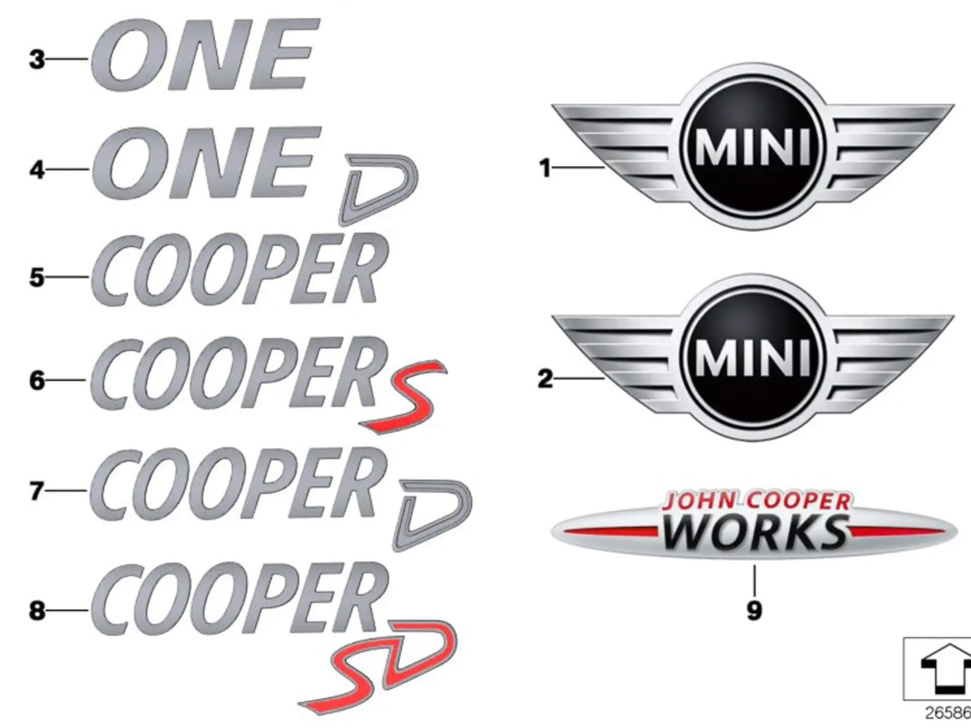 BMW Emblem vorne R55 R56 R57 R58 R59 51142754973
