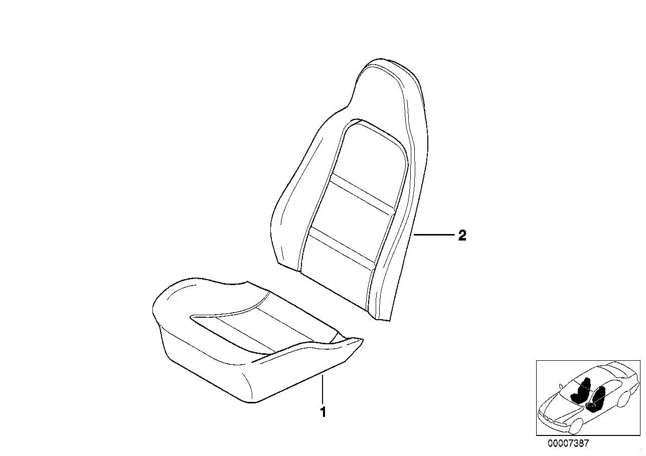 BMW Polsterteil Sitz 52108407980 - Bildposition 01