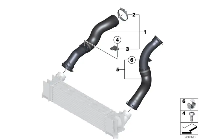 BMW Ladeluftleitung F20 F21 F30 F31 13717597588 - 1er, 3er