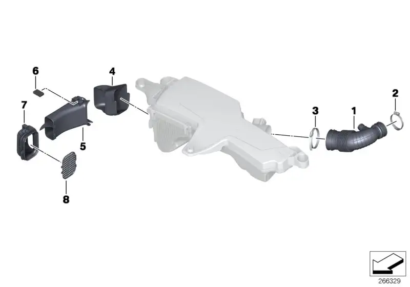 BMW Ansaugstutzen vorn F20 F21 F22 F23 F30 F31 F32 F33 F34 F36 F8