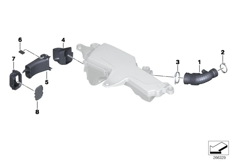 BMW Reinluftrohr F20 F21 F30 F31 13717597586