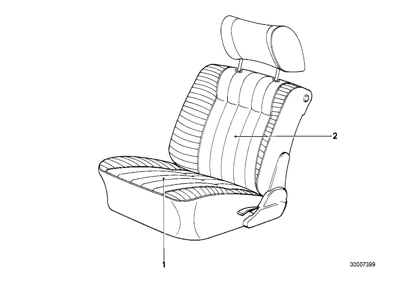 BMW Bezug Sitz Stoff E23 52101877203