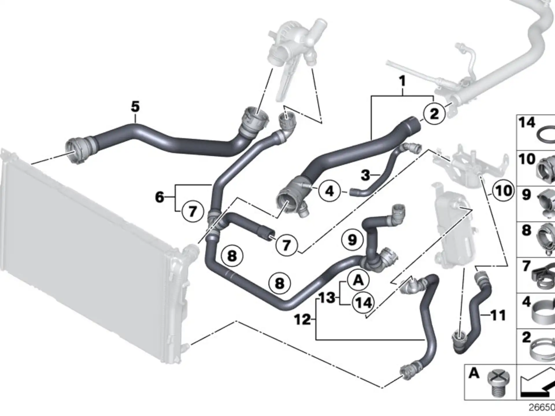BMW Schlauchschelle E70 E71 F06 F10 F12 F13 F20 F21 F22 F23 F30 F31 F32 F33 F34 F36 F85 F86 F90 F91 F92 F93 F95 F96 G01 G02 G11 G12 G14 G15 G16 G30 G31 G32 K41 R13 32411131346