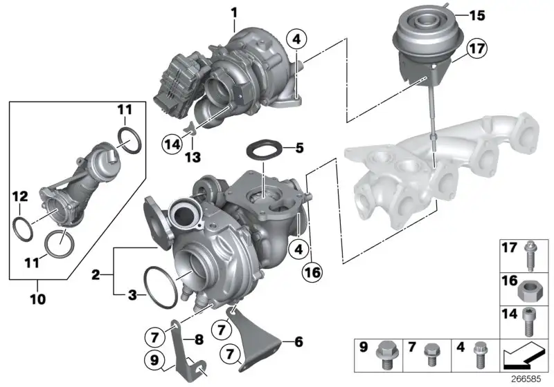 BMW Abstützung E81 E82 E84 E87 E88 F10 F11 F15 F20 F21 F22 F30 F3