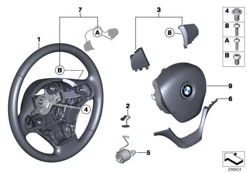 BMW Abdeckung Lenkrad schwarz F20 F21 F22 F23 F30 F31 F34 3230685