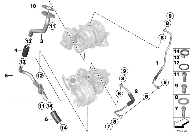 BMW Rücklaufleitung E84 F10 F11 F15 F20 F21 F22 F30 F31 F32 F33 F34 11657823284