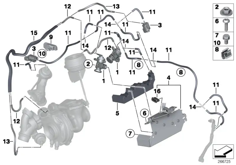 BMW Unterdruckbehälter E84 F10 F11 F15 F20 F21 F22 F30 F31 F32 F3