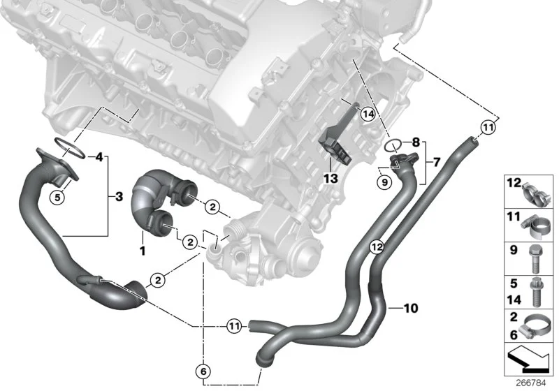 BMW Dichtung E71 E82 E88 E89 E90 E91 E92 E93 F01 F02 11537545302