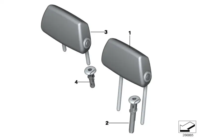 BMW Kopfstütze Leder F21 F22 F30 F31 52208070064 - 1er F21, 2er F