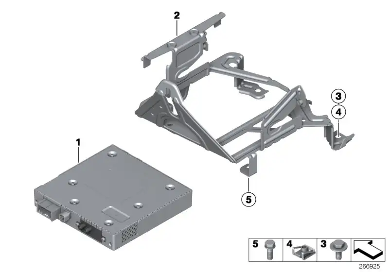 BMW Halter DVD-Wechsler/Rückfahrkamera/TV F30 F32 F80 F82 6515928