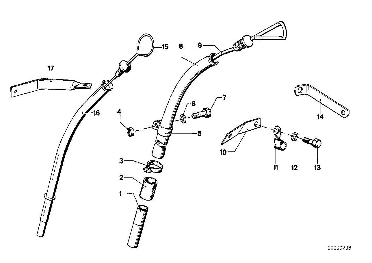 BMW Führungsrohr E12 E21 E28 E30 11111705786 - 3er E21, Z1 E30, 5