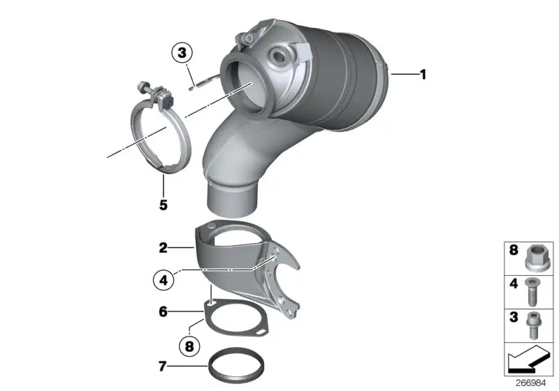 BMW Zwischenflansch F06 F10 F12 F13 18307844741 - 5er, 6er