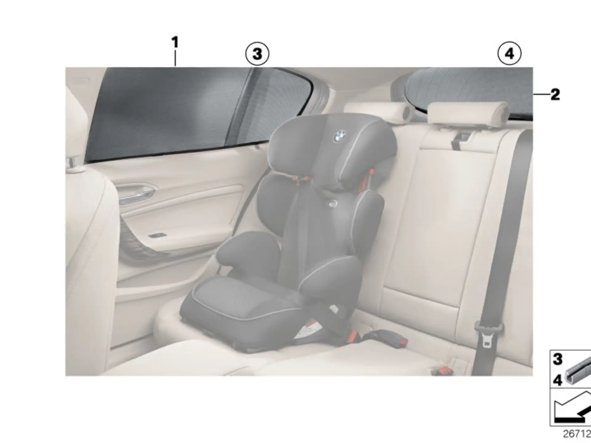 BMW Sonnenschutz Seitenscheiben hinten F31 51462318007