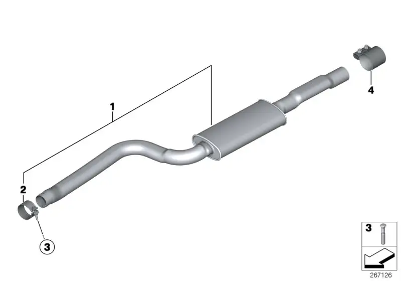 BMW Vorschalldämpfer 18307646910 - Bildposition 01