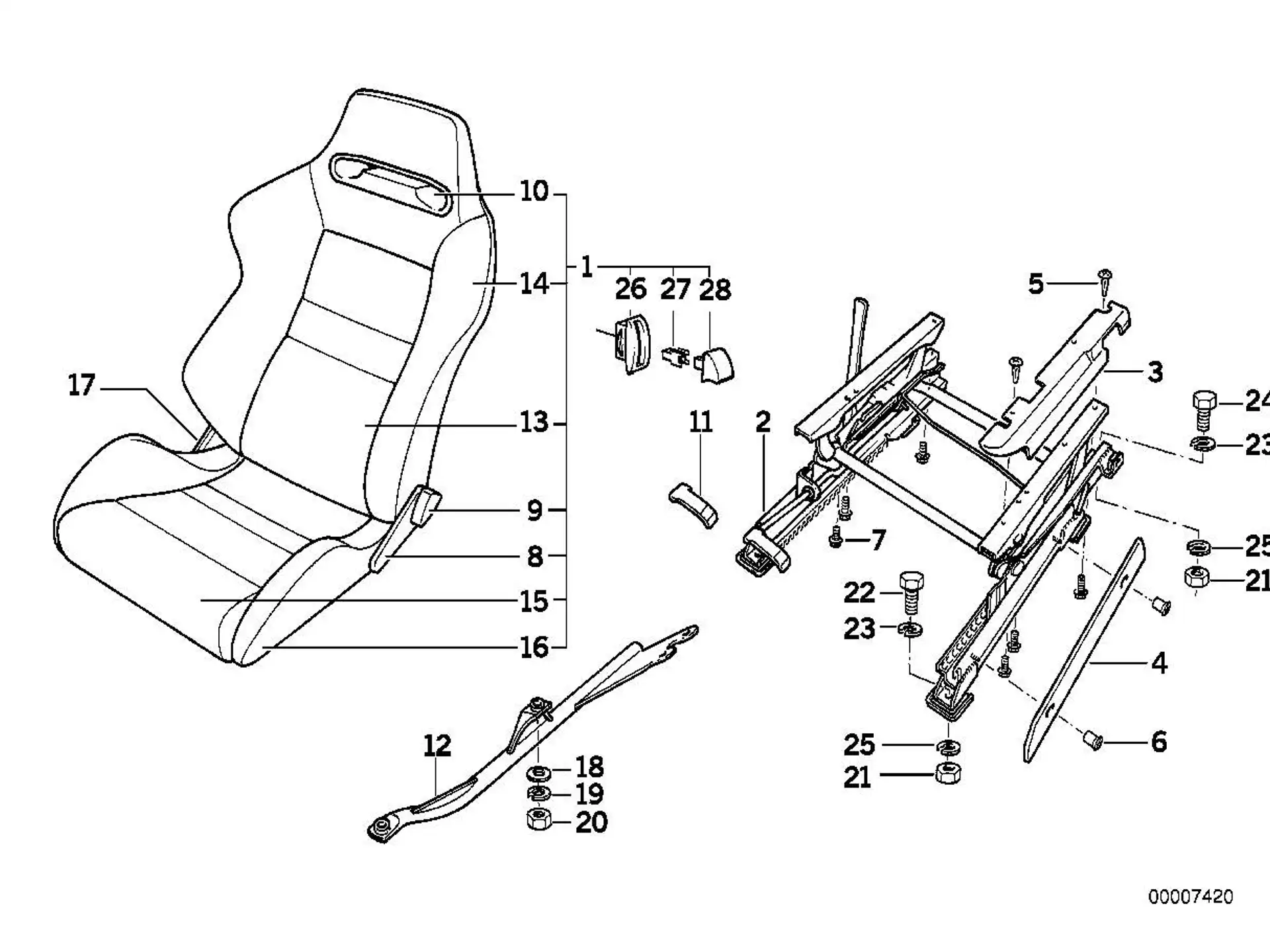 BMW Sechskantschraube E23 E24 E30 E32 E34 E36 E38 E39 E46 E53 07119915189