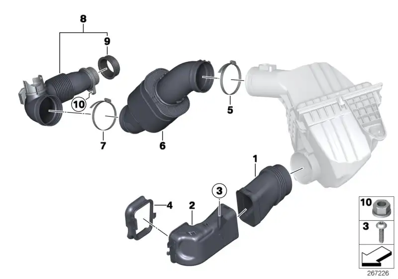BMW Luftführung F07 F10 F11 13717612094