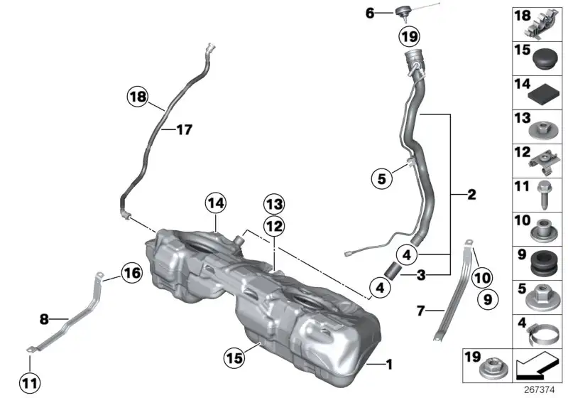 BMW Tankverschluss E60 E61 E63 E64 E70 E71 E84 E89 E90 F01 F02 F0