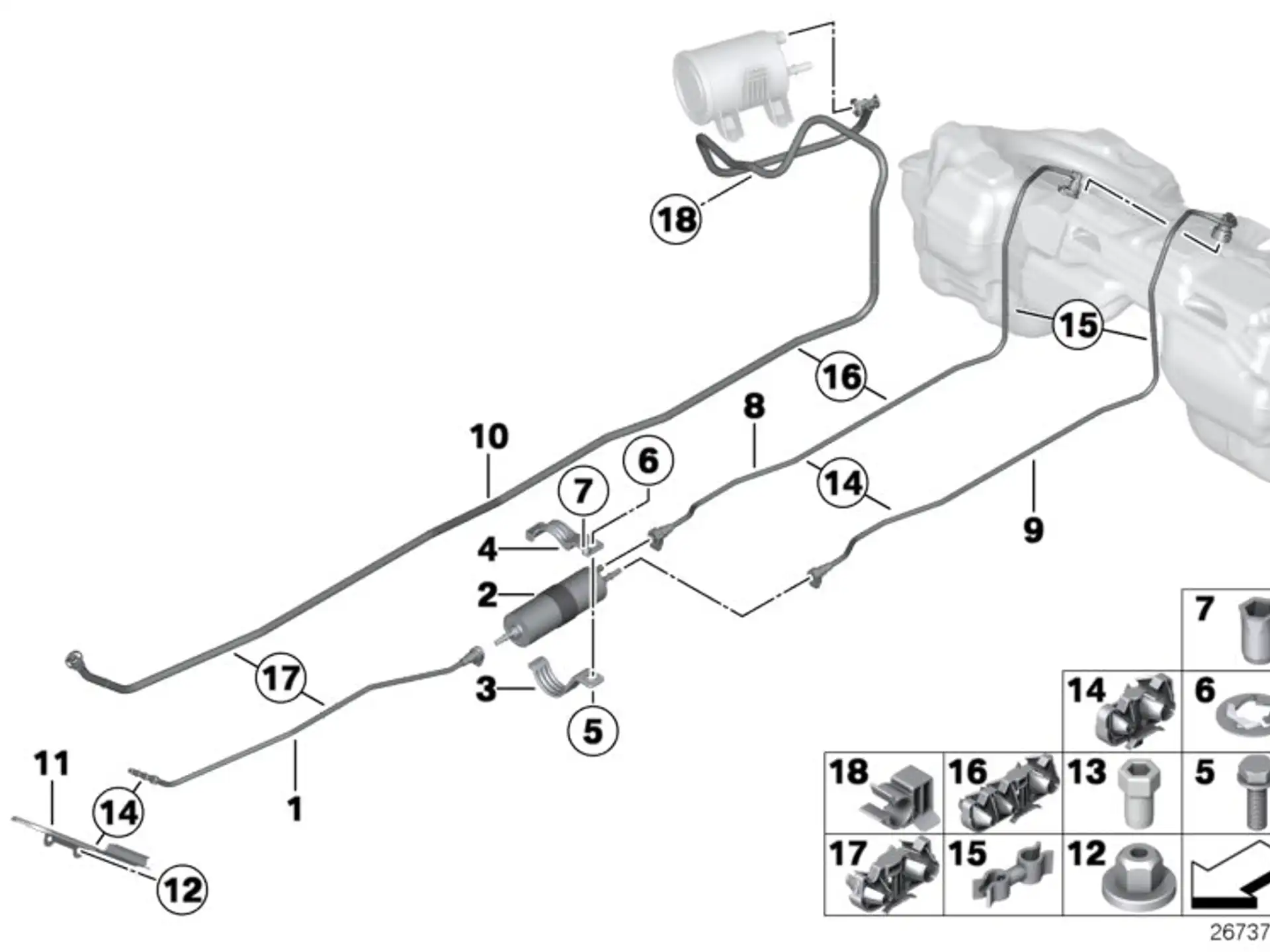 BMW Kraftstofffilter E82 E84 E87 E88 E90 F01 F02 F04 F06 F07 F10 F11 F12 F13 F20 F22 F23 F25 F26 F30 F31 F32 F33 F34 F36 F39 F44 F45 F46 F48 F80 F82 F83 F87 F87N F90 F92 F93 F95 F96 F97 F98 G01 G02 G05 G06 G07 G12 G14 G15 G16 G21 G28 G29 M40i G30 G32 F54