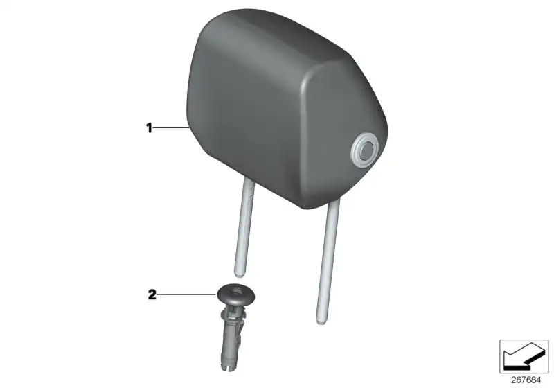 BMW Kopfstütze Leder F32 52107372887 - 4er F32