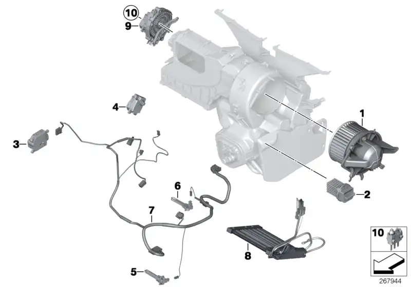 BMW Gebläseregler R56 R57 R58 R60 64113422662 - MINI