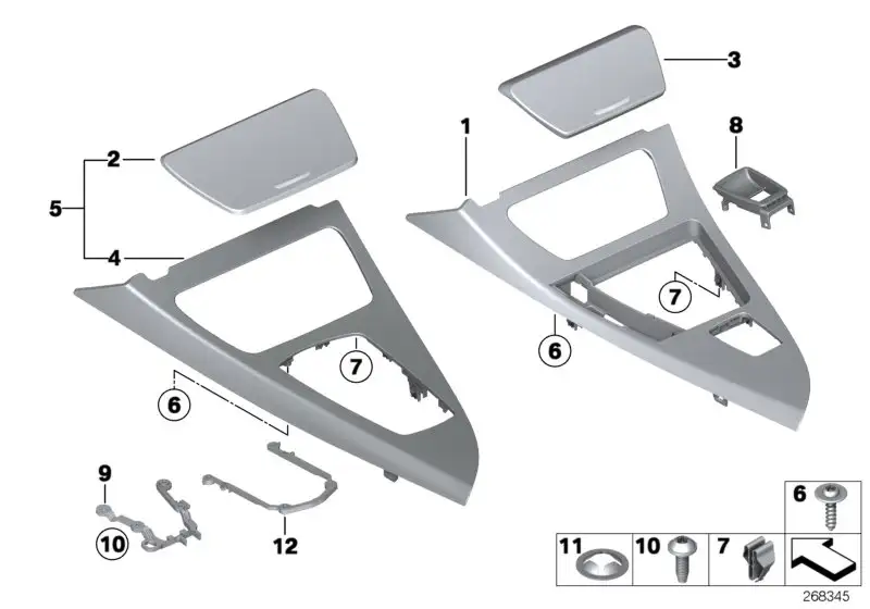 BMW Satz Dekorblenden Carbon F06 F13 51168052361