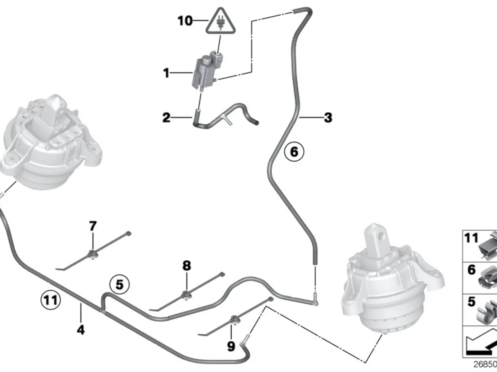 BMW Unterdruckleitung F07 F10 F11 22116781561