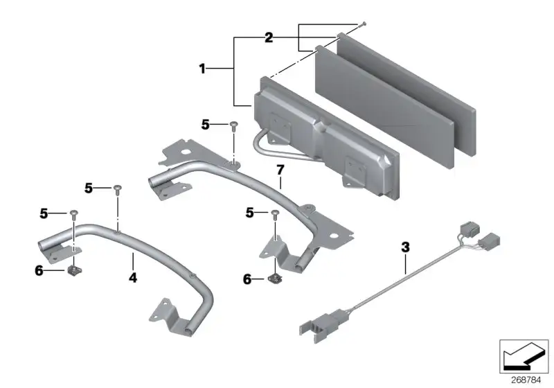 BMW Halter Anhaltesignalgeber und Antennen K26 K71 63177723075