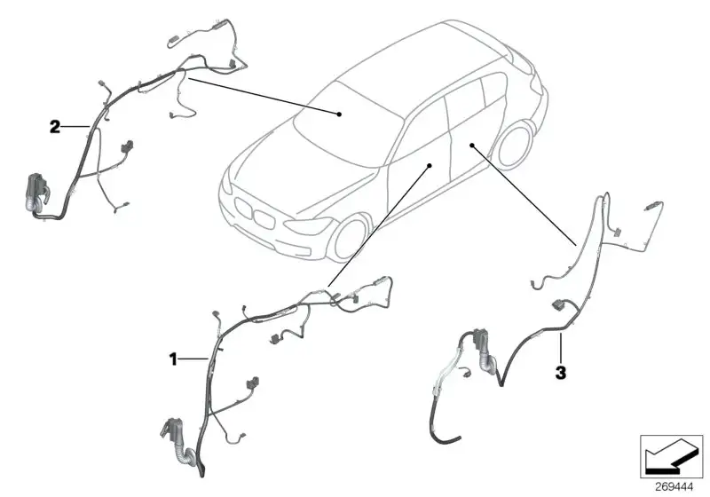 BMW Kabelsatz Fahrerseite F20 61129335292
