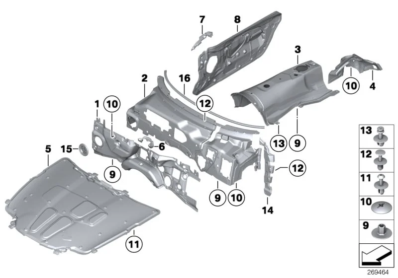 BMW Schallisolierung Frontklappe E89 51489128511