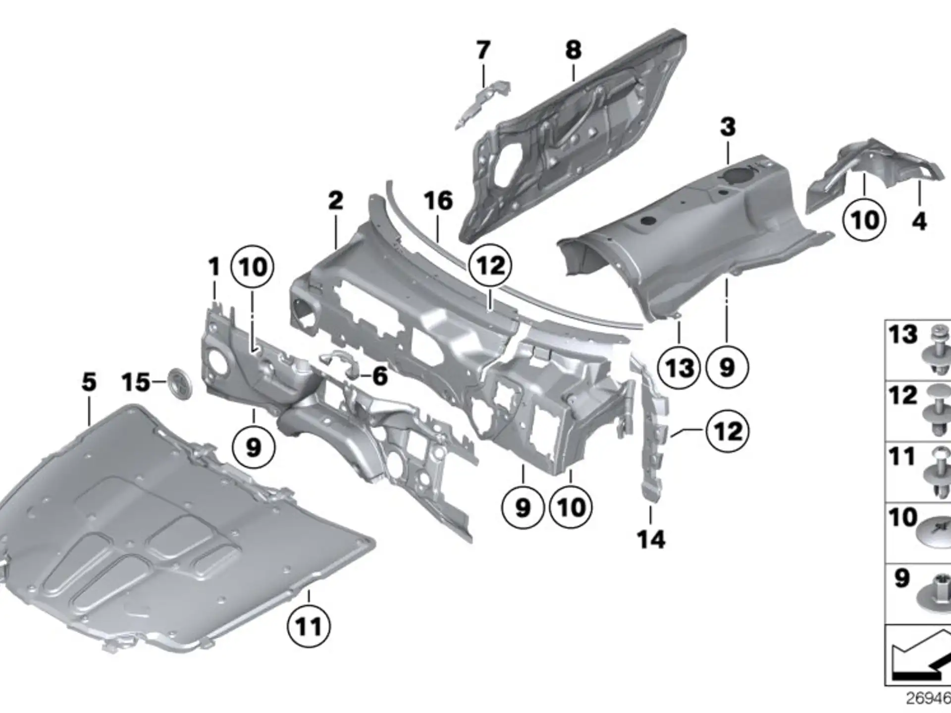 BMW Schallisolierung Frontklappe E89 51489128511