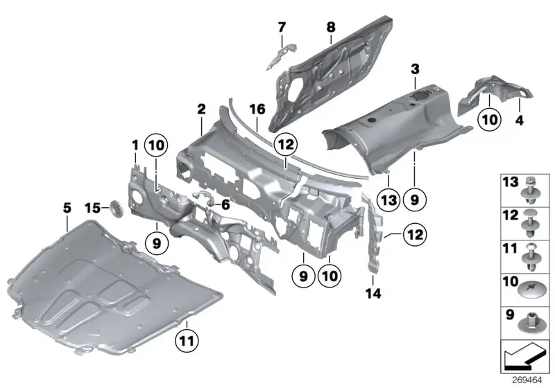 BMW Schallisolierung Frontklappe E89 51489128511 - Z4 E89