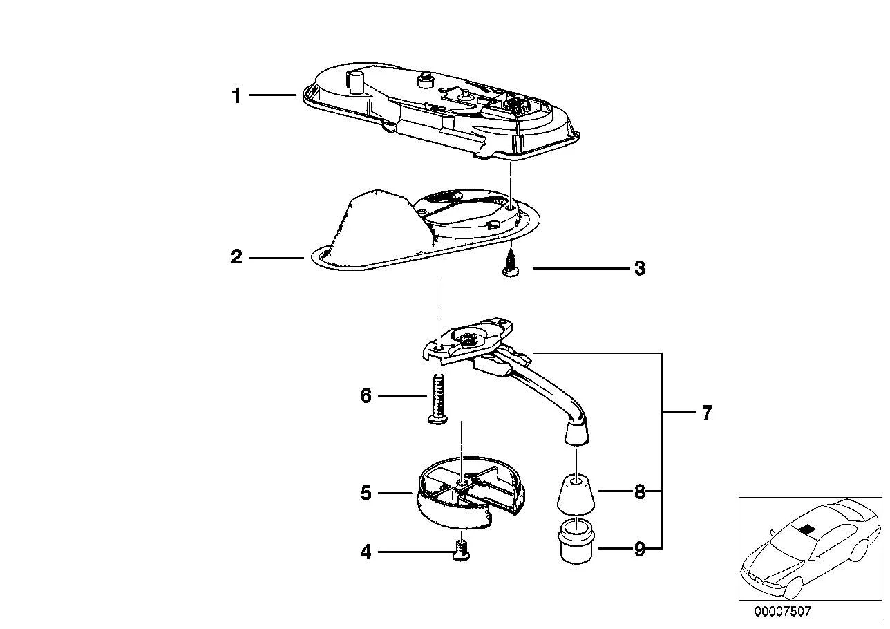 BMW Abdeckkappe E34 54121859655