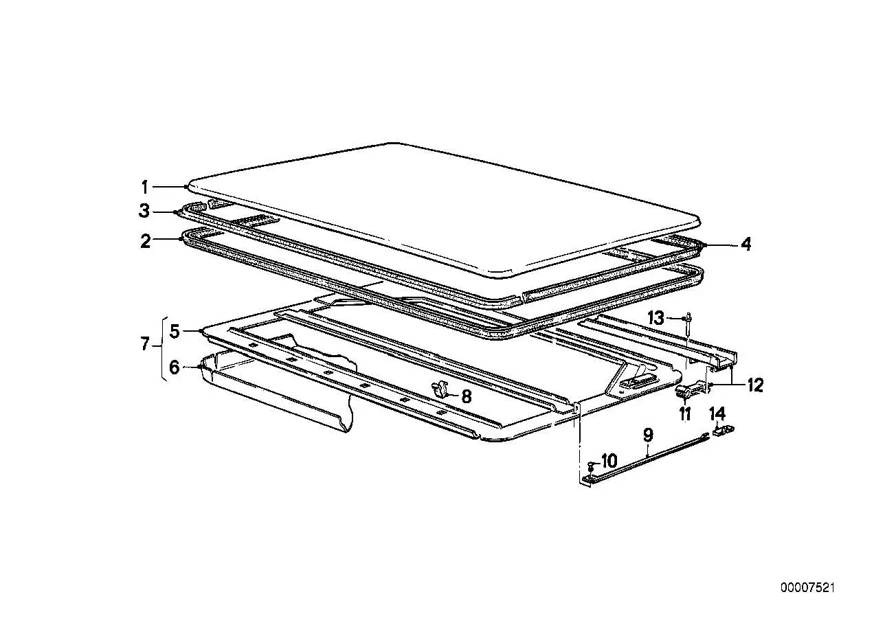BMW Gleitbacken E12 E21 E23 E24 E28 E30 54121933905 - Bildpositio