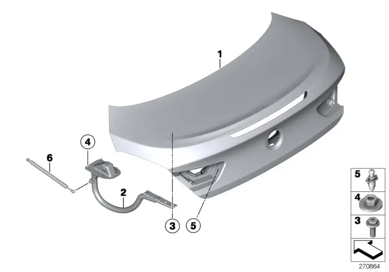 BMW Heckklappe F06 41627284083 - Bildposition 01